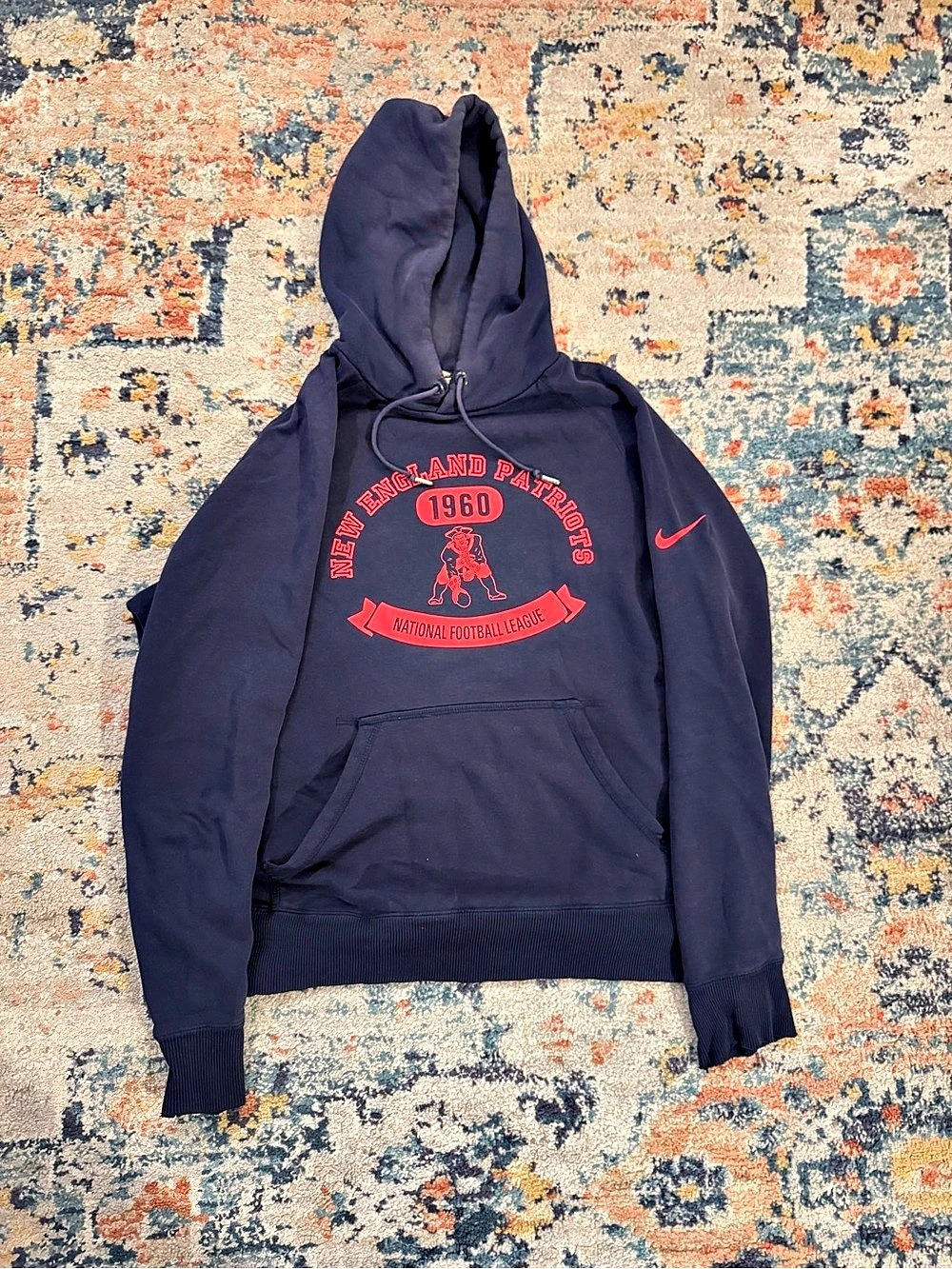 Nike New England Patriots NFL Team Apparel 1960 Pullover Hoodie 1960 Hoodie Blue